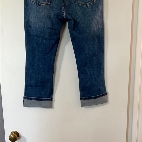 Judy Blue Medium Blue Distressed Ankle Jeans - Picture 7 of 11